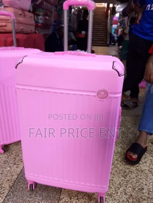 Rubber Plastic Suitcases. Medium. ( Pink)