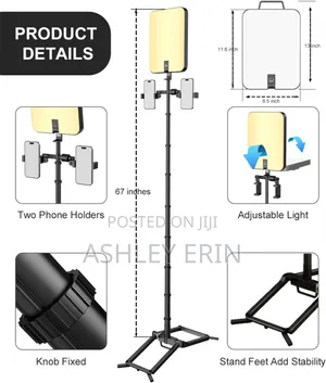 Portable Rechargeable Led Video Light With Stand