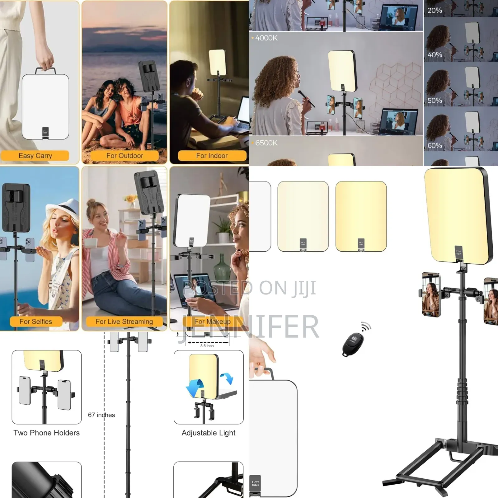 Portable Rechargeable Led Video Light With Stand