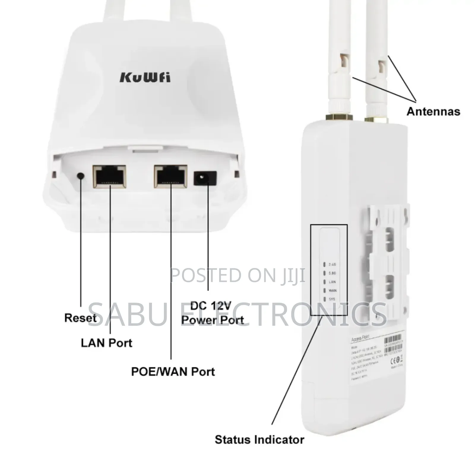 Outdoor Wifi Extender 1200mbps- 150m Extender- Access Point