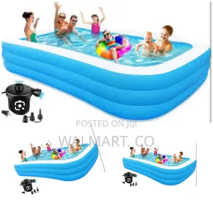 Inflatable Kids Swimming Pool With Electric Pump