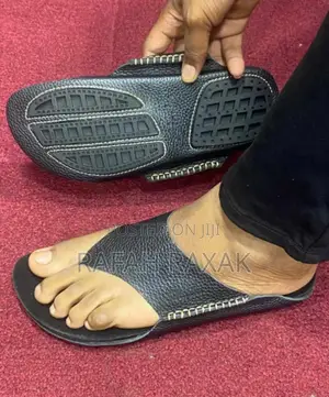 Original Black Clarks Genuine Leather Flat Sandals