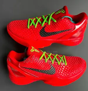 Nike Kobe 6 Bright Crimson Reverse Grinch Basketball Sneaker