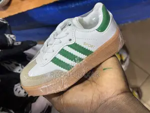White/Green Adidas Sport Kid’S Sneakers