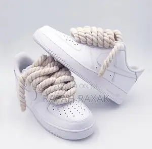 Nike Air Force 1 Rope Lace Cream White Luxury Sneakers