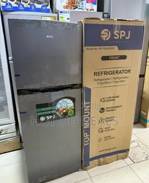 Spj 160 Liters Defrost Double Door Top Freezer Fridge–Silver