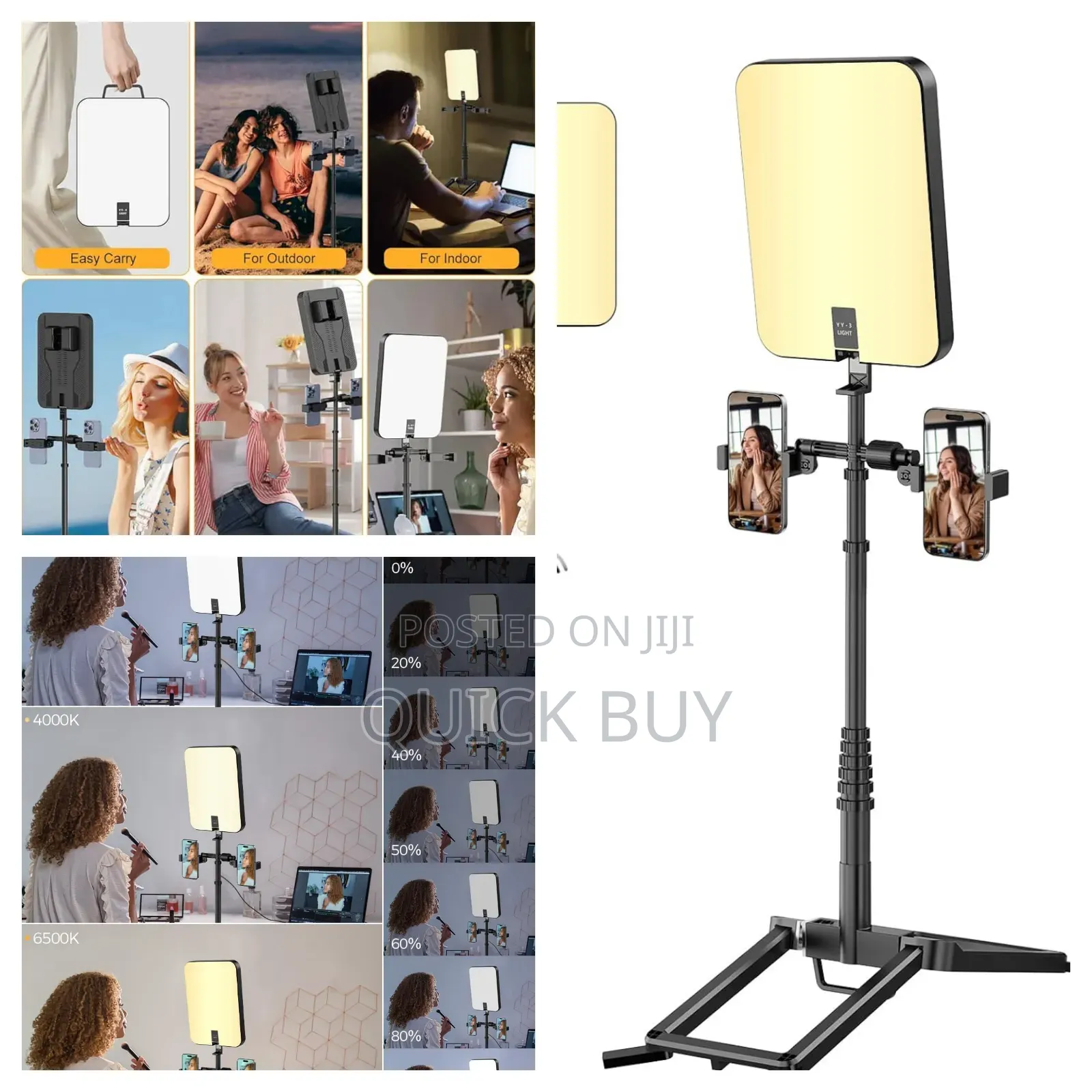 Portable Rechargeable Led Video Light With Stand