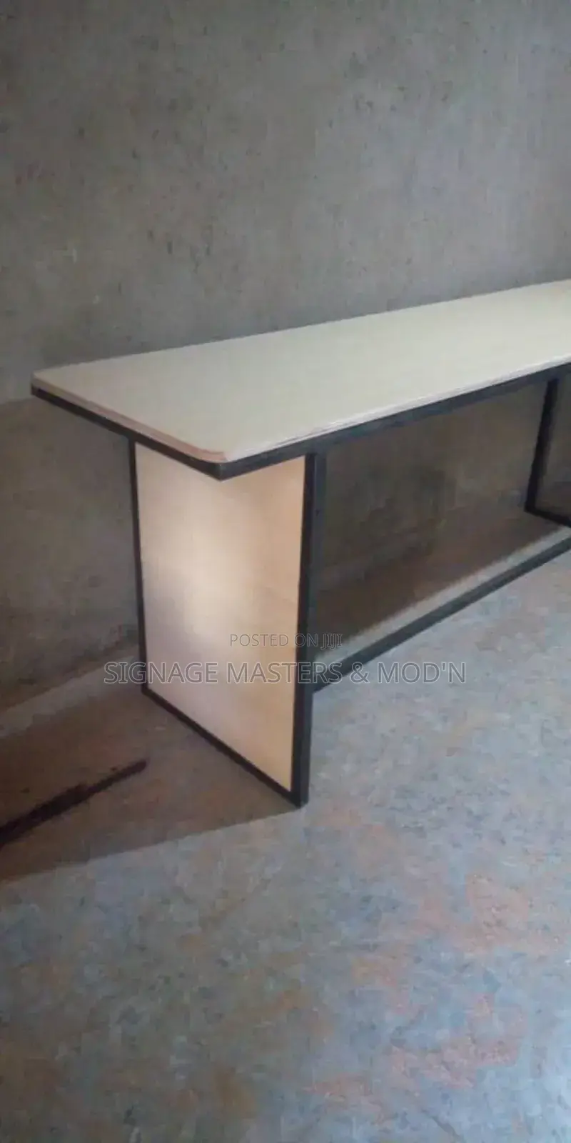 Working Table With Metal Frame