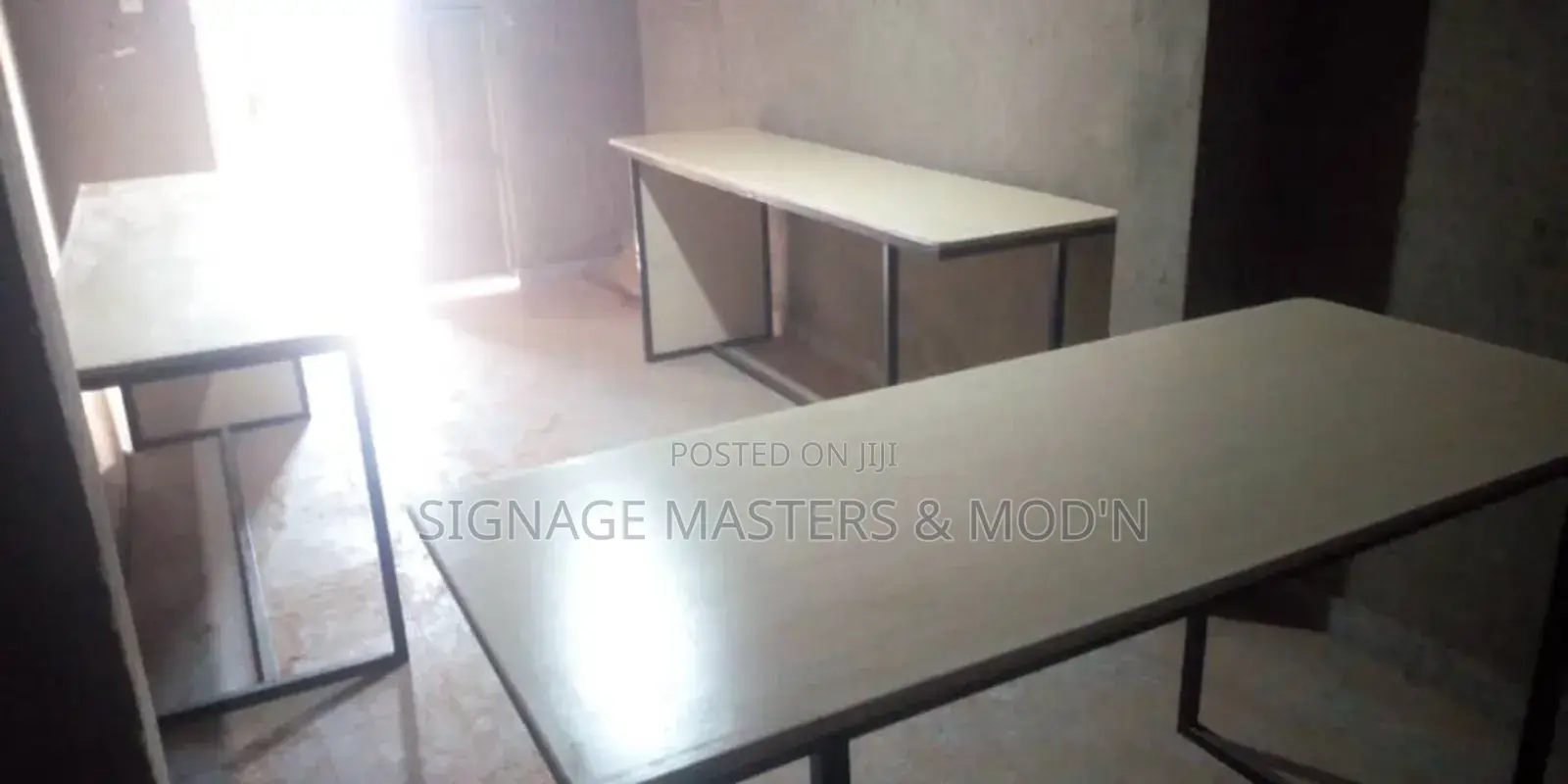 Working Table With Metal Frame