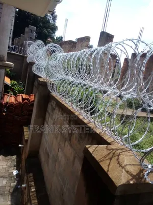 Razor Wire Fence on Perimeter Wall