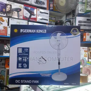 German King 16" Stand Fan/Solar Fan