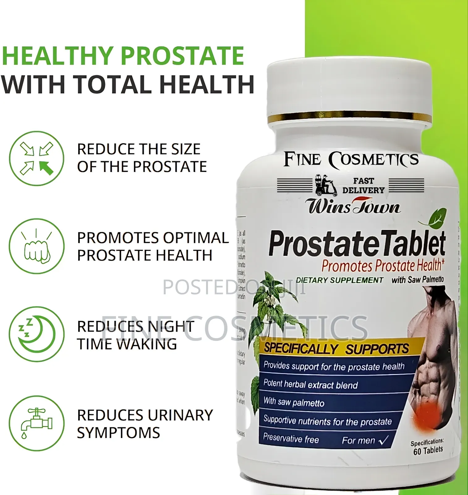 Prostate Tablets, Men's Healthy Enlarged Prostate Care Pills