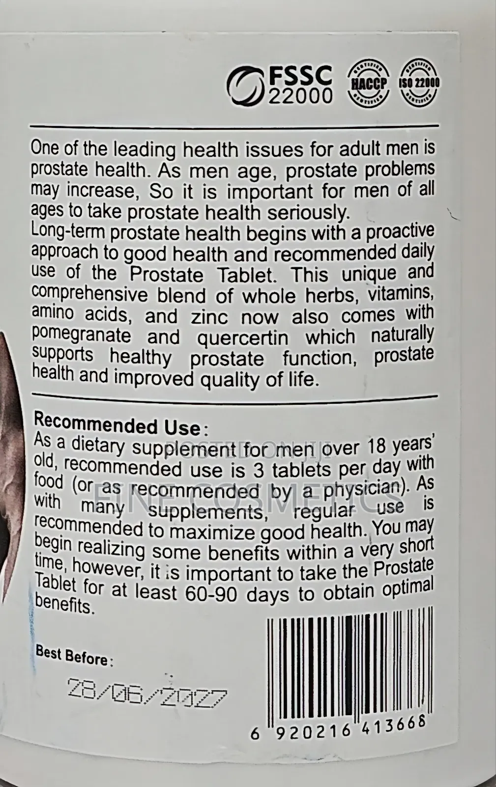 Prostate Tablets, Men's Healthy Enlarged Prostate Care Pills
