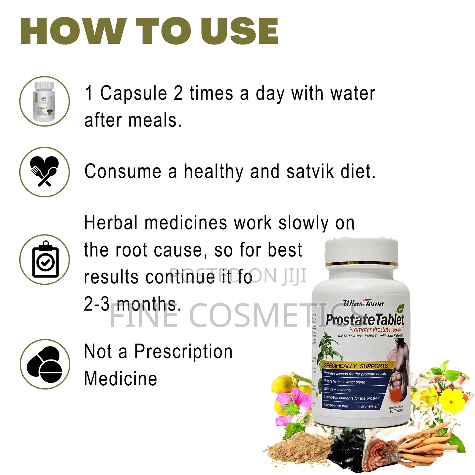 Prostate Tablets, Men's Healthy Enlarged Prostate Care Pills