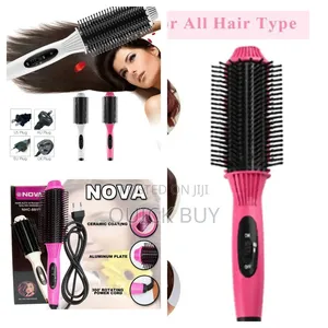 Hair Straightener Brush, Wet or Dry Fast Heat Styling Tool