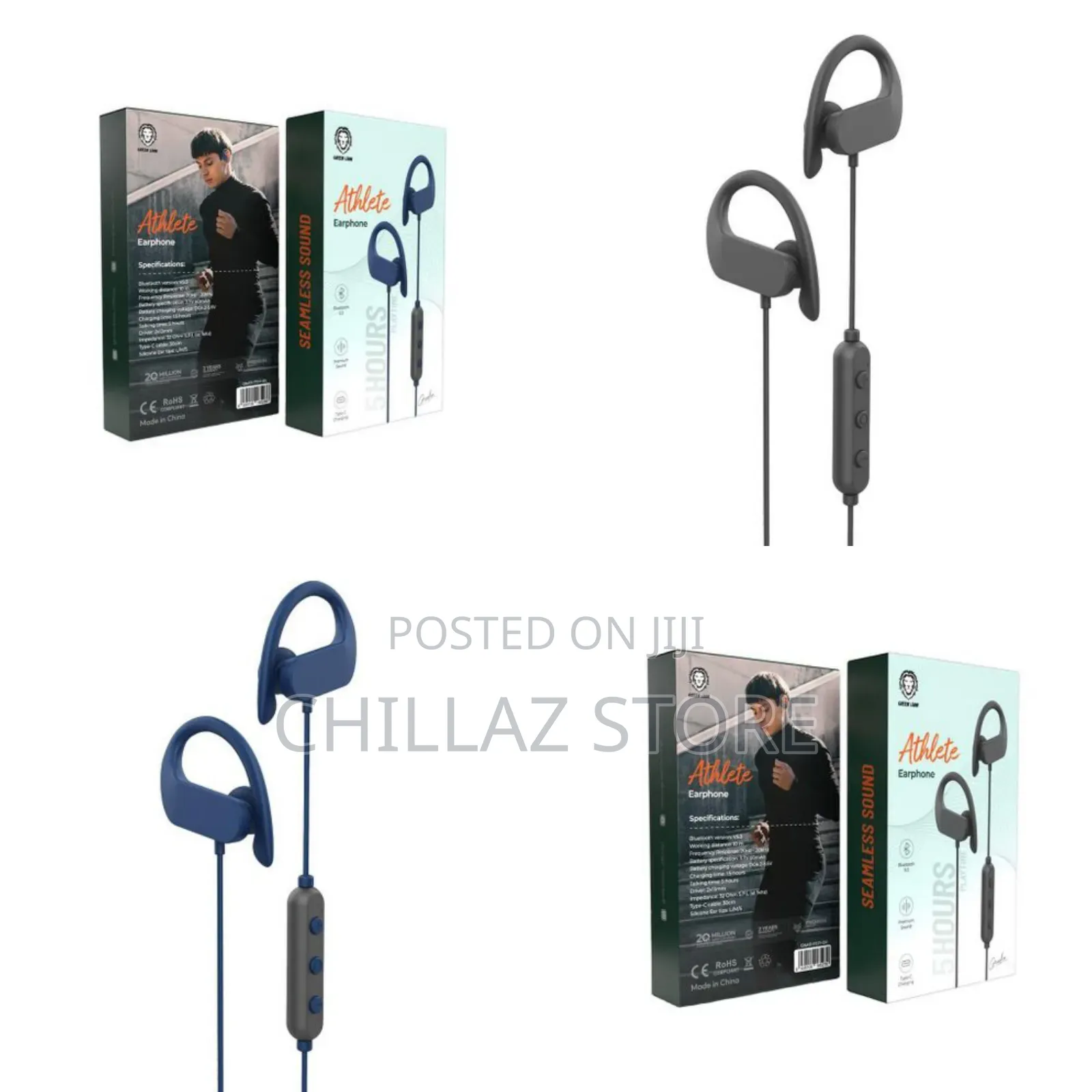 Green Lion Athlete Bluetooth Earphones.