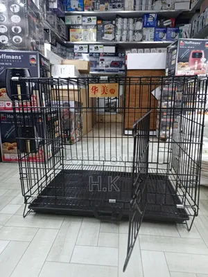 Black, Foldable, Metal Wire Pet Crate