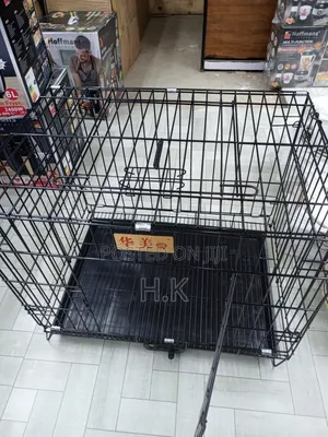 Black, Foldable, Metal Wire Pet Crate
