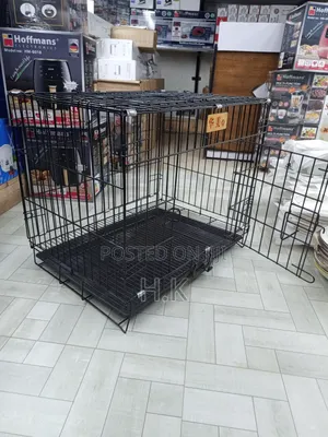 Black, Foldable, Metal Wire Pet Crate