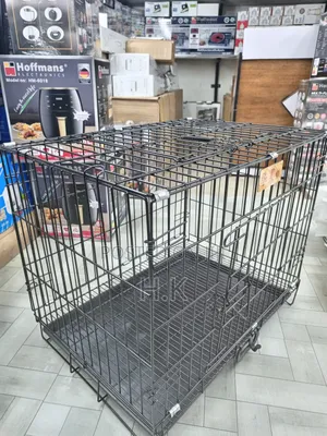 Black, Foldable, Metal Wire Pet Crate