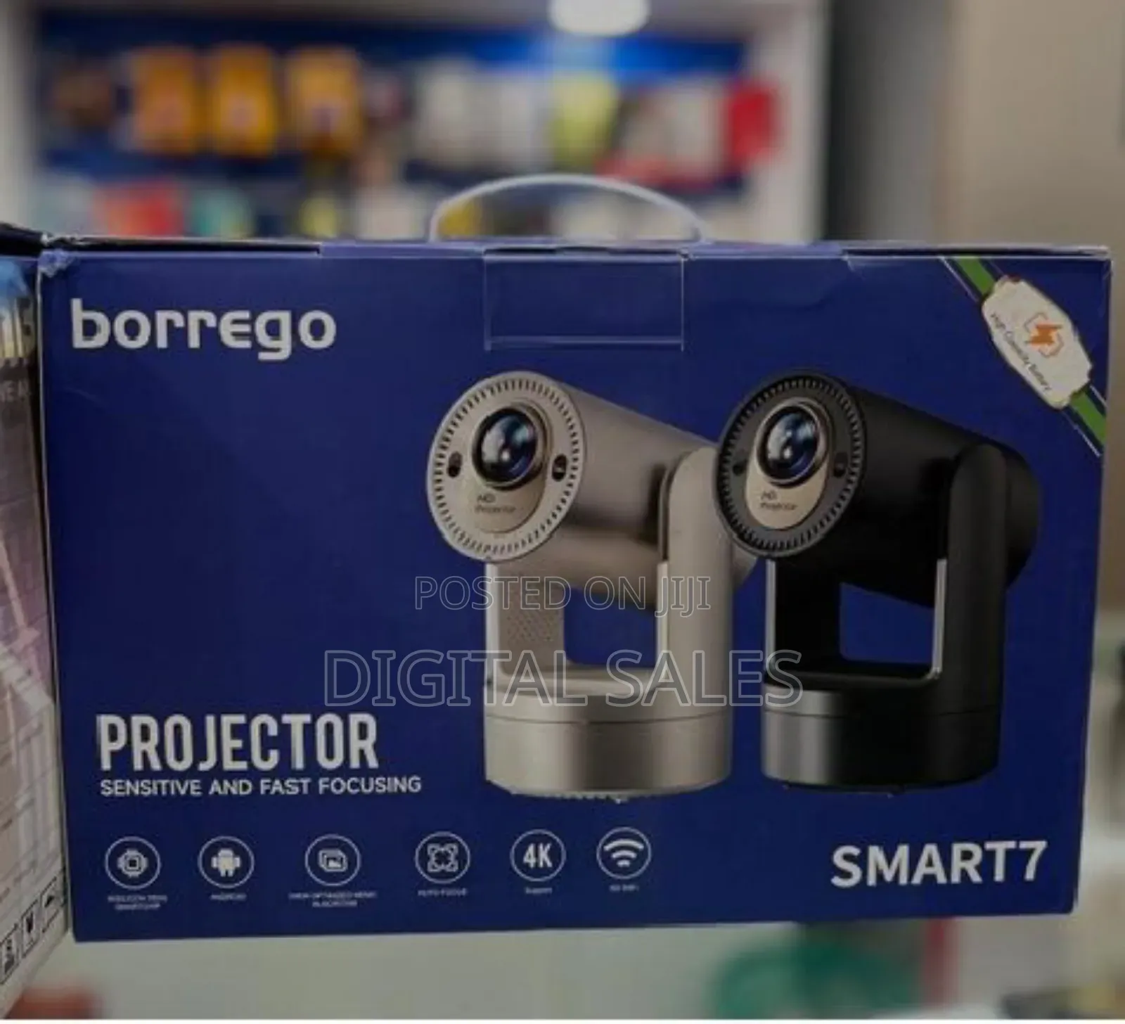 Borrego Smart 7 Rechargeable Projector 