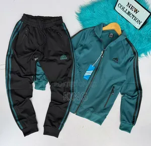 Adidas Tracksuit. Teal Jacket and Pants