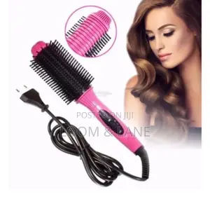 2-in-1 Hair Straightener Brush Comb, Wet or Dry Fast Heat
