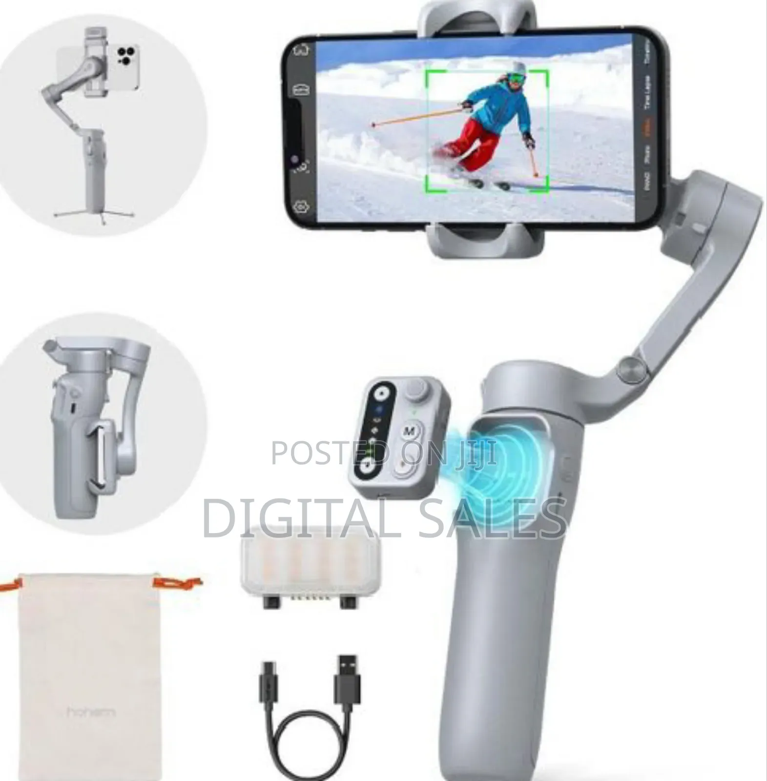 Smooth Q4 Gimbal Stabilizer for All Phones With Light