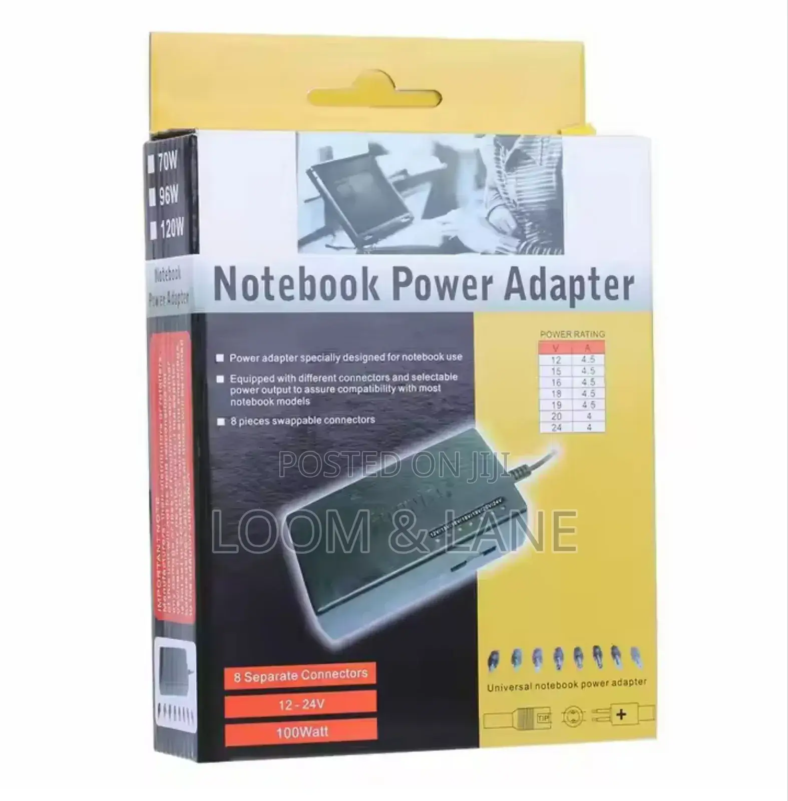 8 in 1 100w Universal Powersupply Laptop Charger