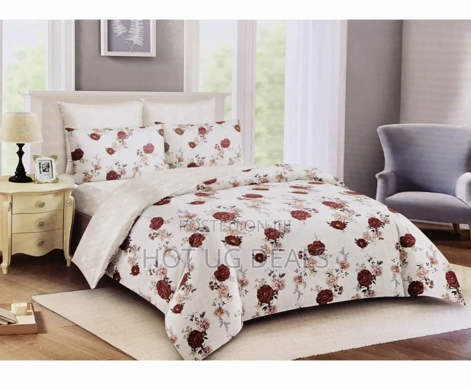 4 Pieces Duvets 5*6, 2 Pillowcases, 1 Bedsheet With Duvet