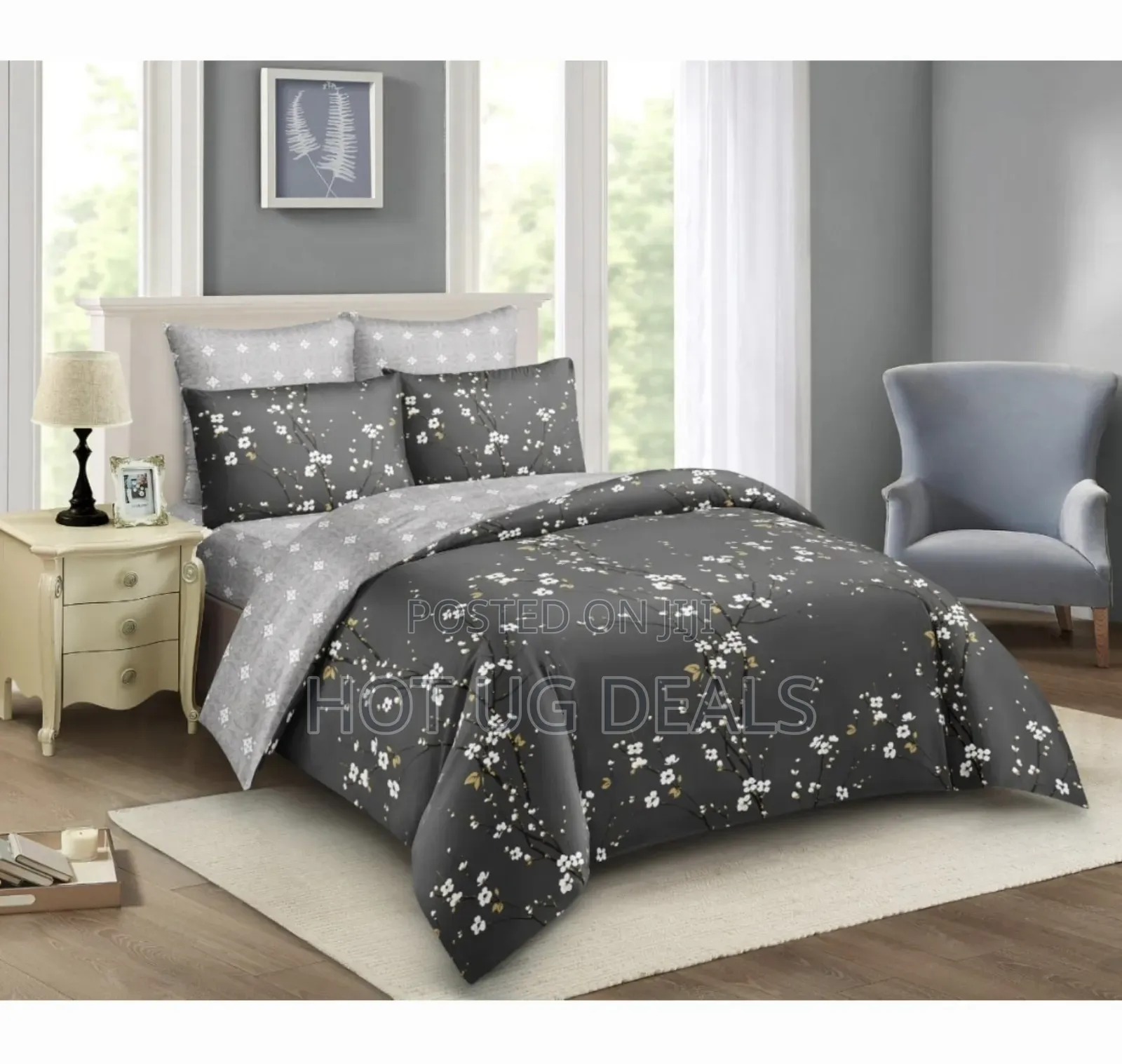 5*6 Duvet 4pc Set 1bedsheet 2 Pillow Cases - Multicolor