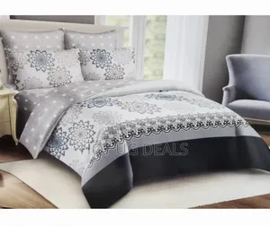 5x6 4pc Duvet Set 1 Bedsheet 2 Pillow Cases - Multicolor