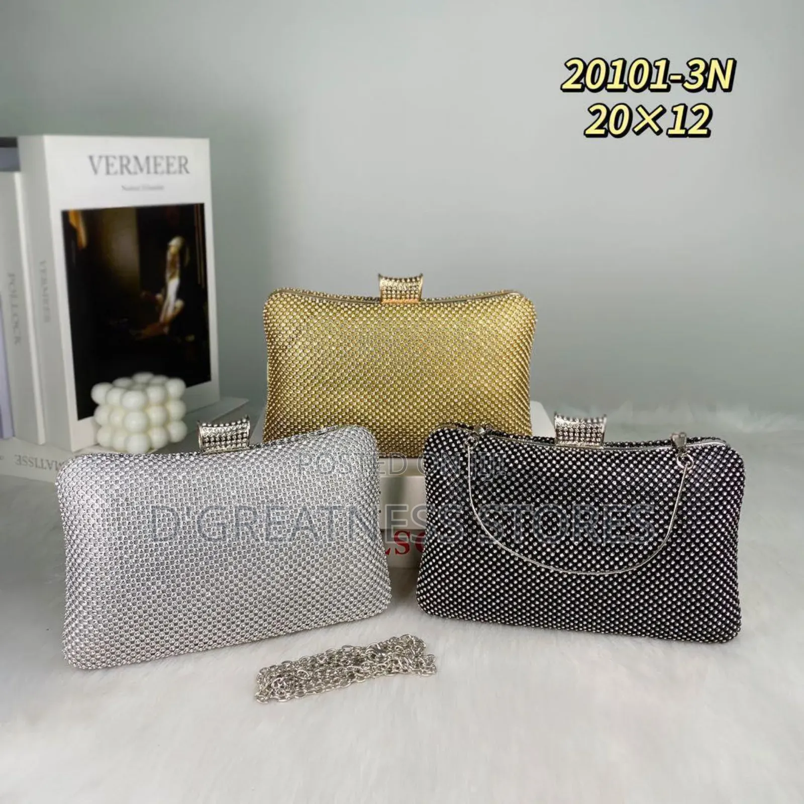 Laddie's Silver Clutch Bag