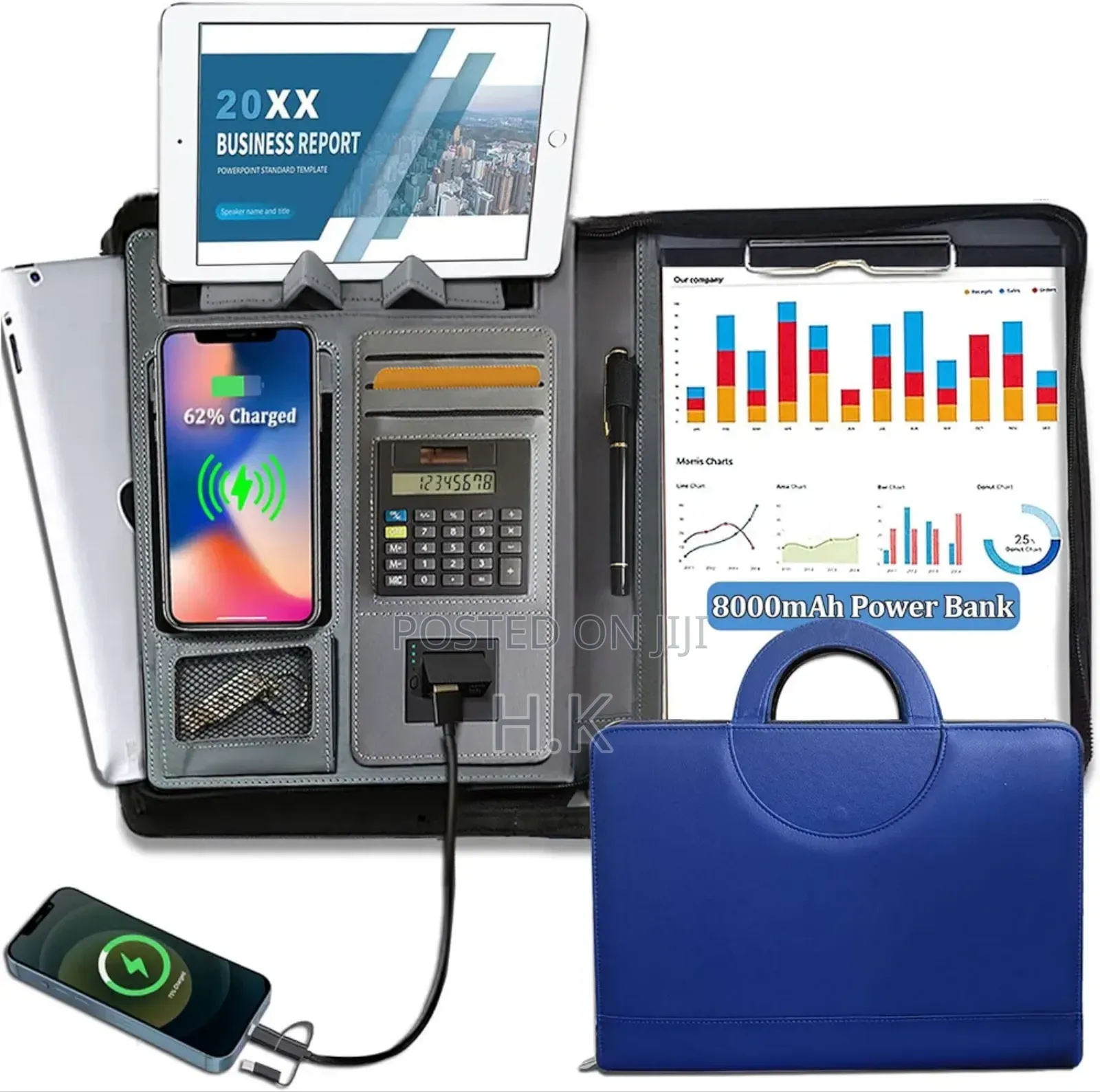 Multi-Functional Leather Padfolio