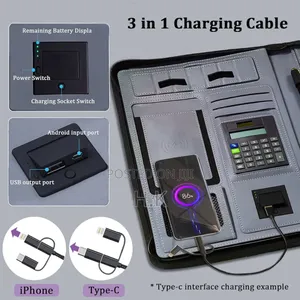 Multi-Functional Leather Padfolio