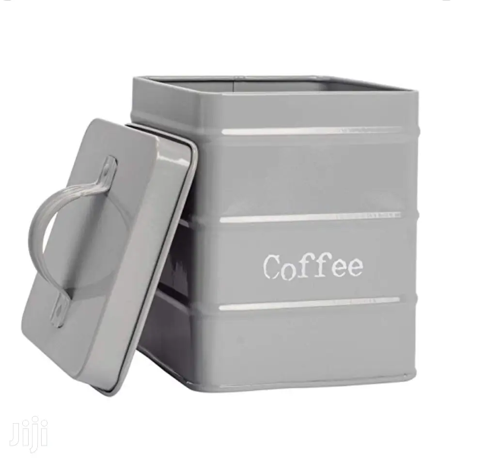 Vintage 3-pc Carbon Steel Storage Tea Coffee Sugar Canister