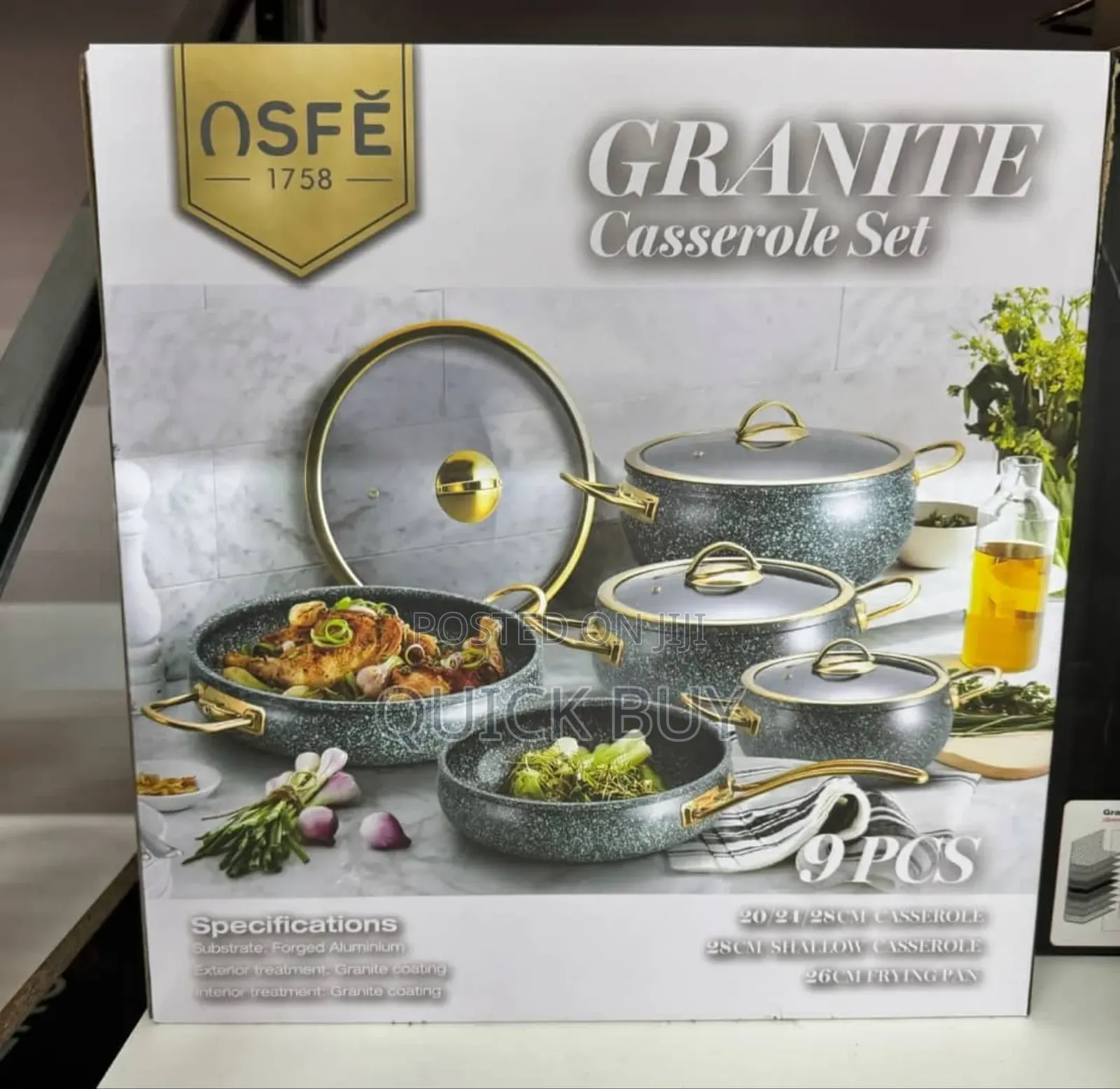 Standard Osfě 9-Piece Granite Casserole Set