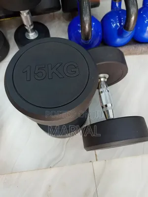 Two 15kg Rounded Dumbbell