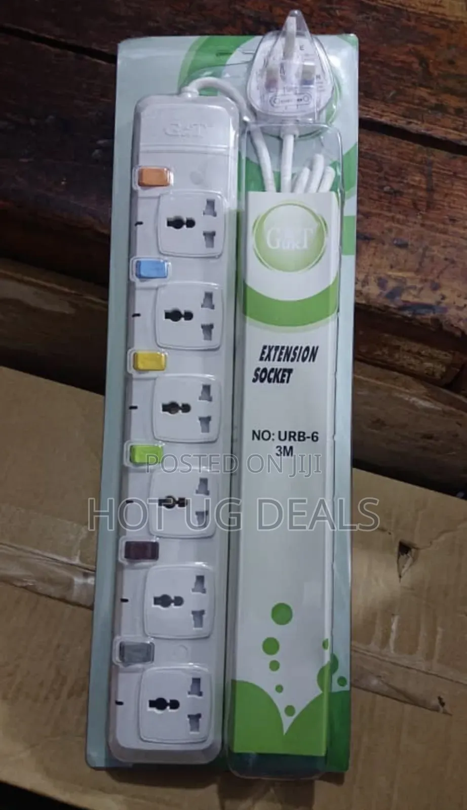 G & T Original 6 Way Universal Heavy Duty Extension Cable