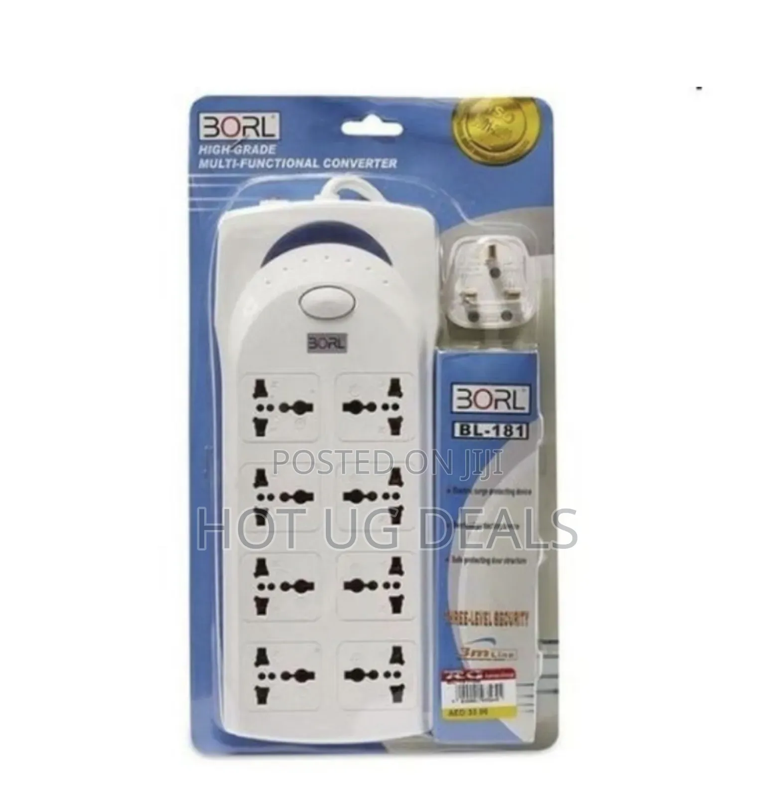 Borl High Grade 8 Ways Heavy Duty Extension Socket - White