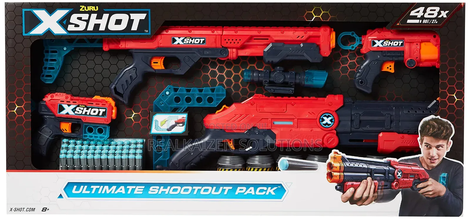 Xshot 48 Foam Darts Blaster Ultimate Shootout 4set Toy Guns