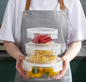 Borosilicate Glass Round Food Storage Container
