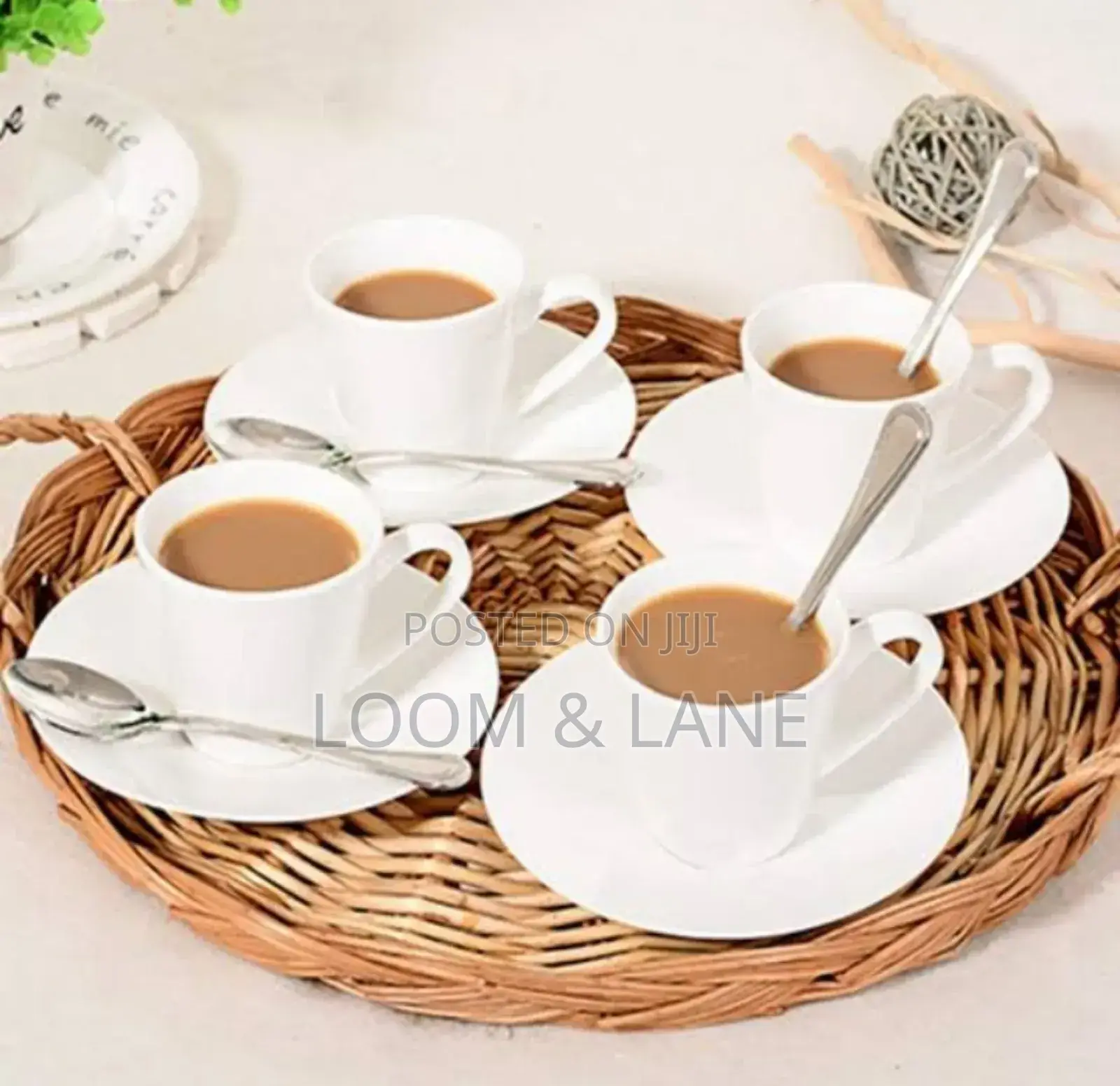 6pcs Cappuccino Cup and Saucer Set