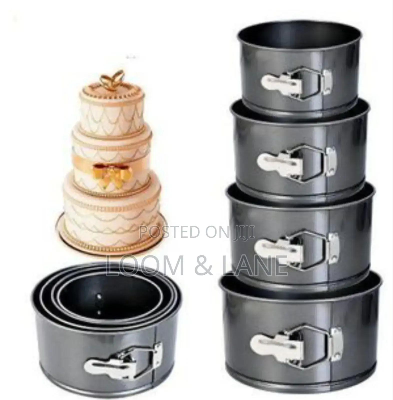 4pcs Non-Stick Queen Cake Size Baking Pans