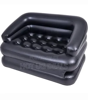5-in-1 Inflatable Flocked Sofa Bed With Pump
