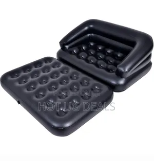 5-in-1 Inflatable Flocked Sofa Bed With Pump
