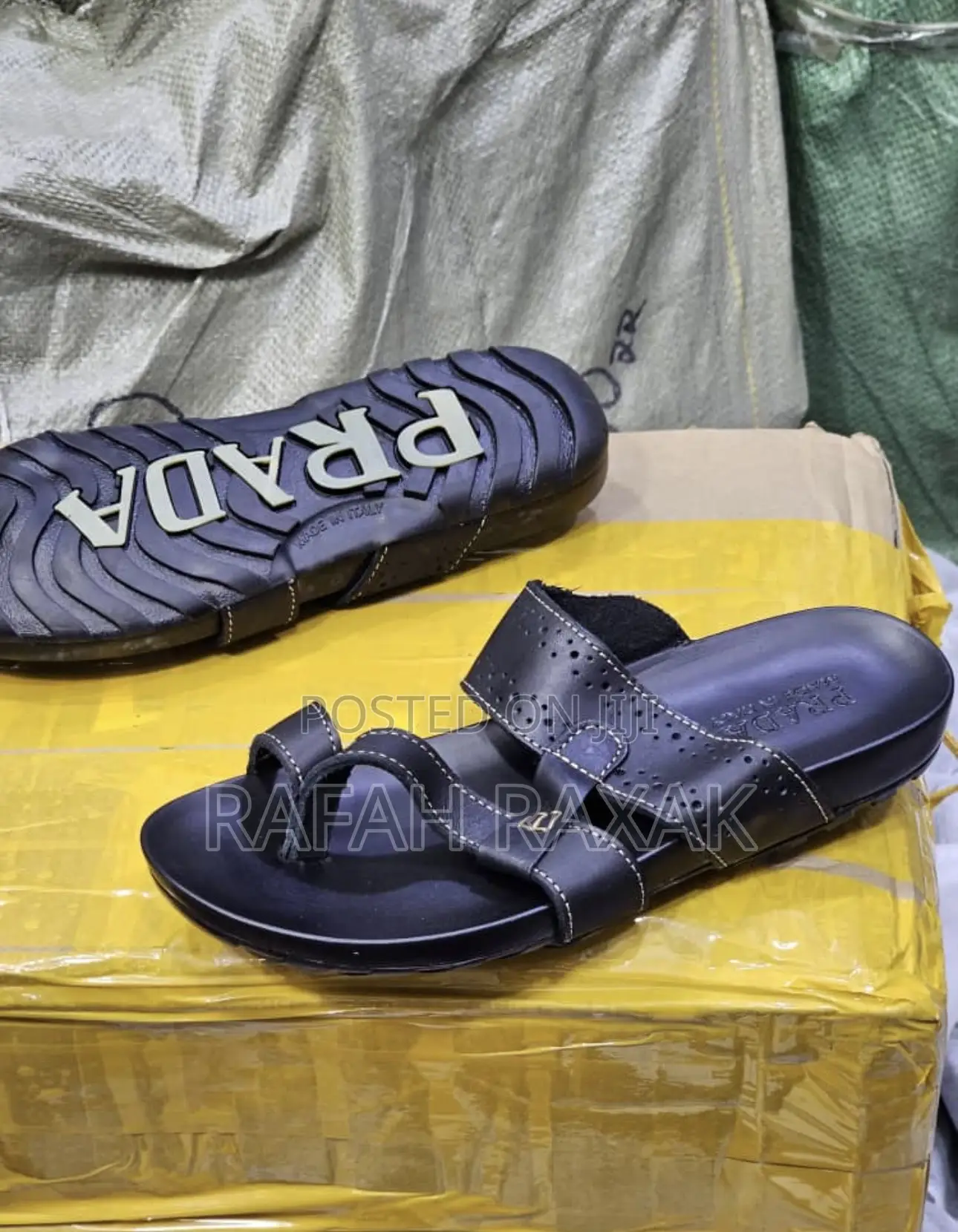 Original Men’S Prada Genuine Leather Sandals