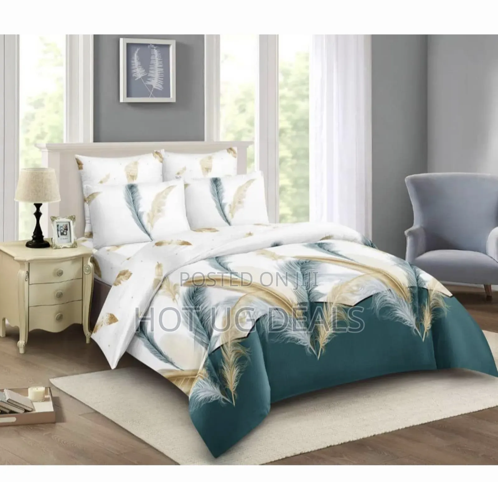 5x6 Duvet Set 1bedsheet 2 Pillowcases- Multicolor