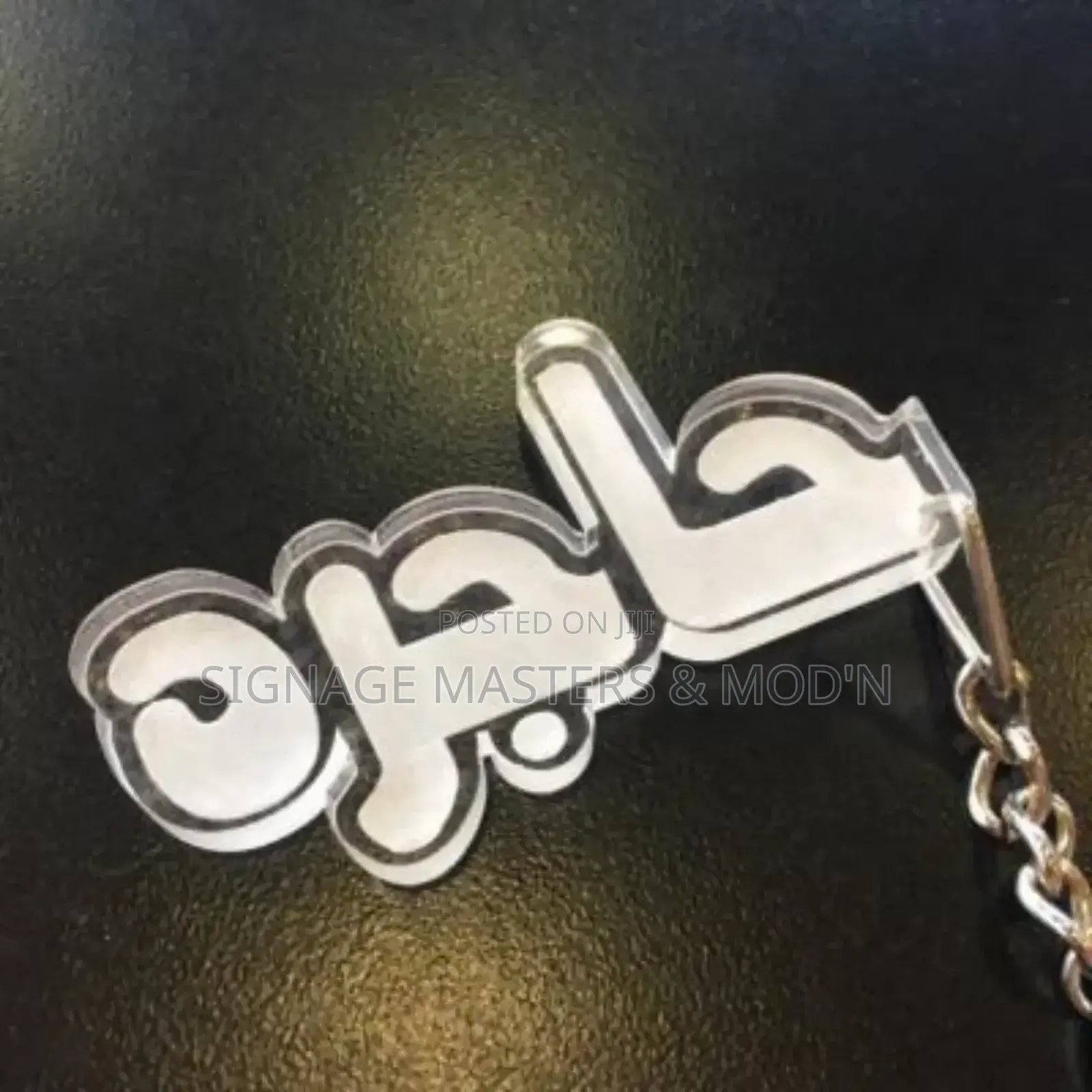 Arabic Names Clear Glass Acrylic Keychain