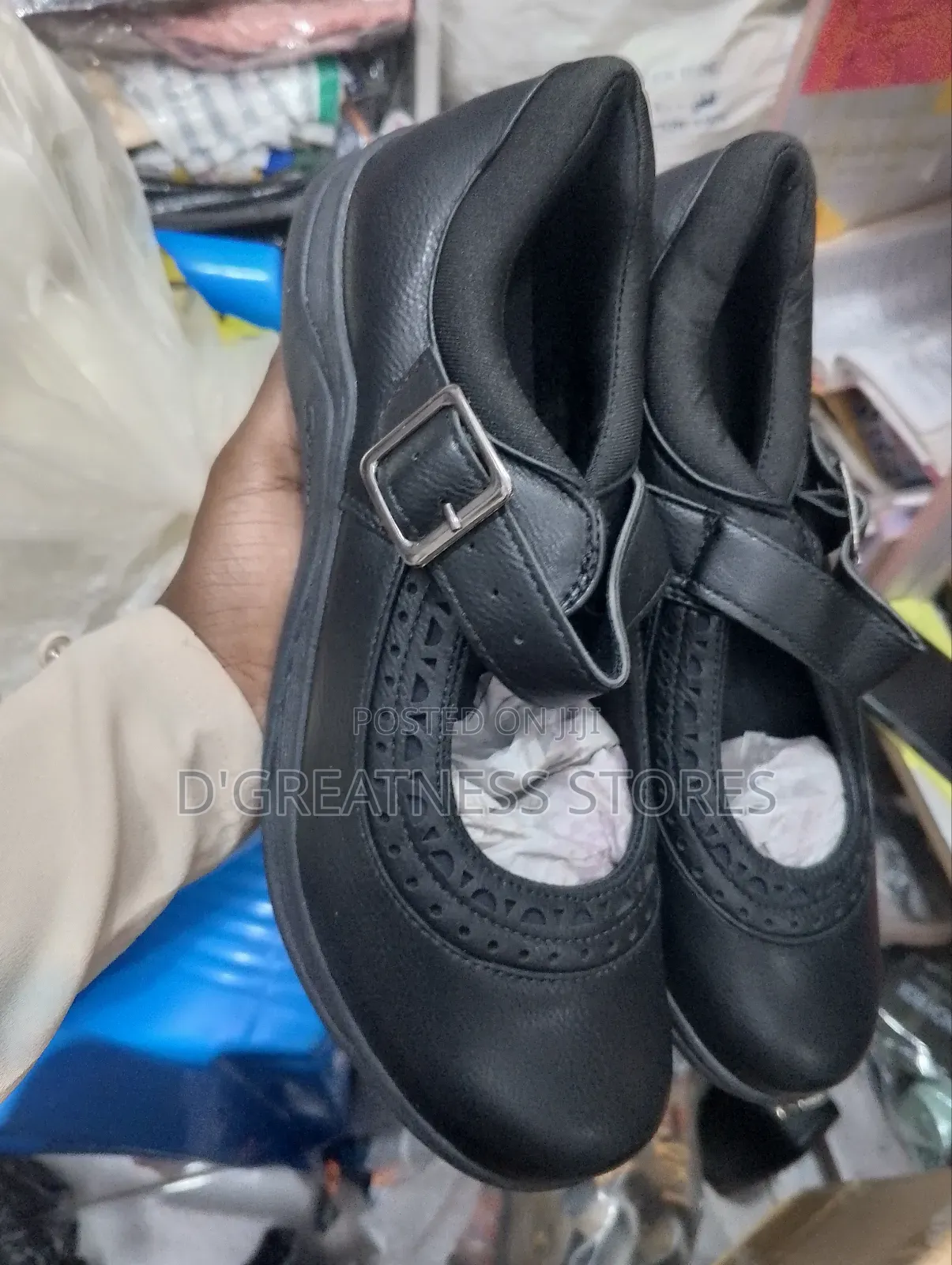 Black Polishable School Shoes (38-42)
